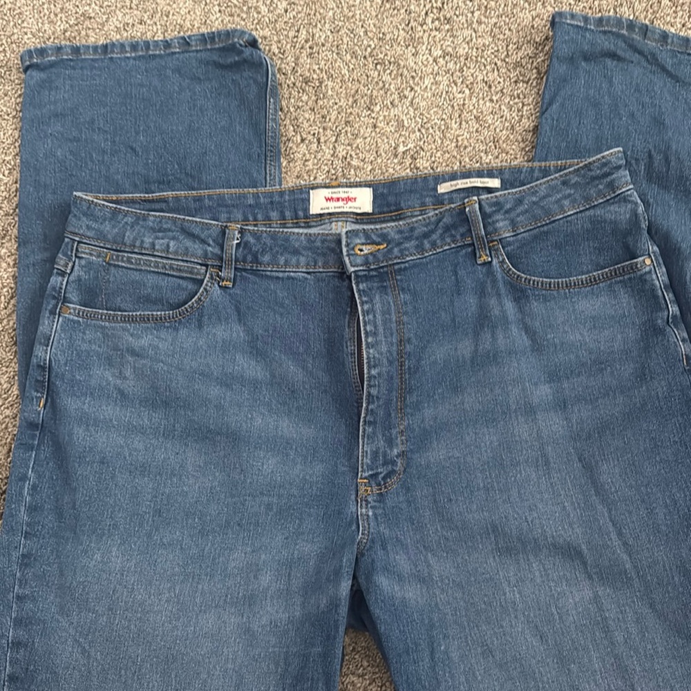Wrangler High Rise Bootcut Jeans - Classic Blue